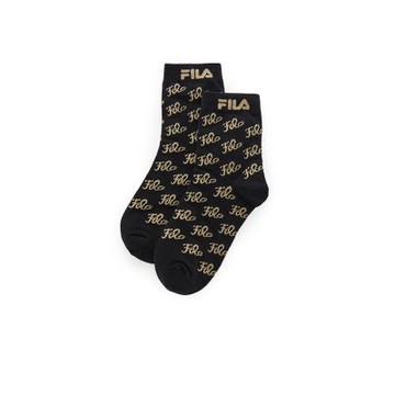 FILA官方直營 造型短襪-黑色 SCZ-5008-BK