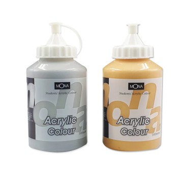 【Mona】壓克力顏料 500ml 金色、銀色 /瓶 461971/461972 L-971/L-972