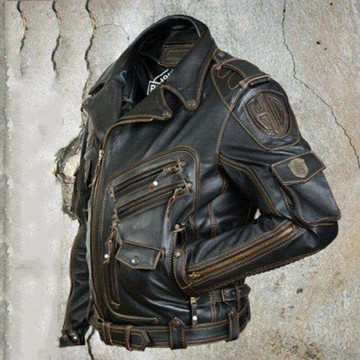 【現貨】復古惡靈皮衣外套男皮夾克機車美式派克服哈雷巡航摩托車騎行服【北歐家居生活】