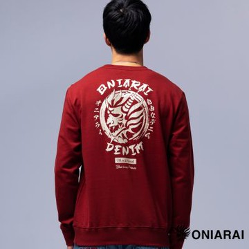 鬼洗 BLUE WAY – 經典日式墨繪鬼頭大學長TEE(暗紅)