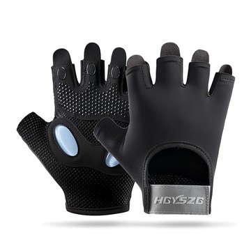 HBYSZB 運動健身耐磨手套  暗夜黑  1雙  M