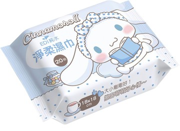 三麗鷗20抽純水淨柔濕巾_大耳狗