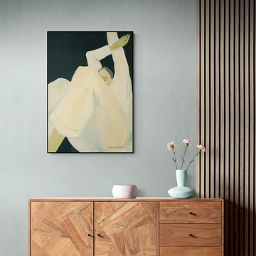 丹麥藝術掛畫｜Hanna Peterson | The Dream - 楓木色鋁框