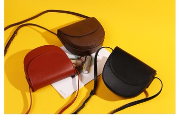 FINDSENSE X  女包 單肩斜挎包 小半圓皮女士單肩斜挎包