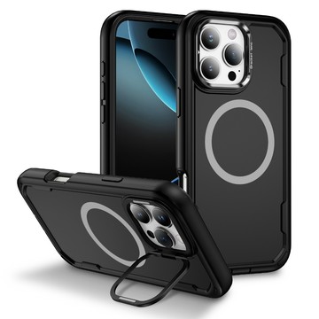 三重頂級防摔 鏡頭合金支架 磁吸充 手機殼 適用iPhone16 15 Promax 蘋果14 13 12 11 保護殼