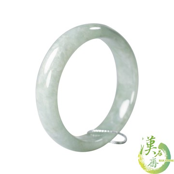 【漢石齋】天然A貨 冰糯種滿綠晴水料 翡翠手鐲(手圍18.8/ 版寬 15mm)