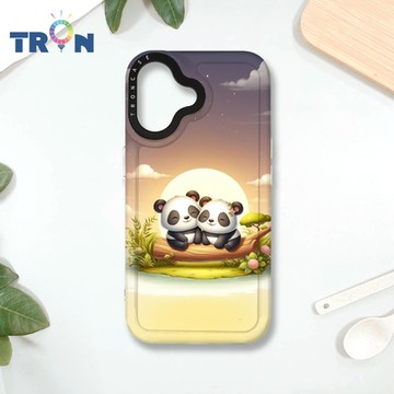 TRON IPHONE 16 可愛萌熊貓 MAGSAFE 磁吸 防摔 太空殼 透白 手機殼