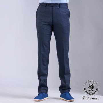 BARONECE 俐落百搭直紋合身西褲_藍(127182-25)