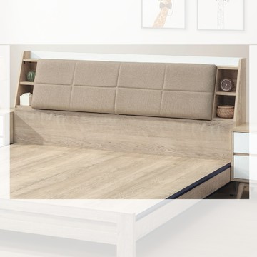 【顛覆設計】特斯肯原橡雙色貓抓皮靠枕床頭箱(雙大6尺)