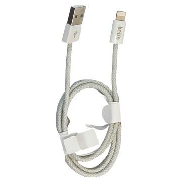 Kolin 歌林 iPhone USB-A-Lightning馬卡龍色系傳輸編織線  1m  顏色隨機  1條