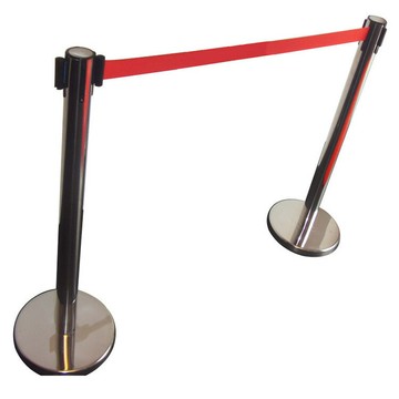 不銹鋼一米線銀行圍欄隔離伸縮帶欄桿警戒帶排隊隔離禮護欄賓桿柱[DD030110]