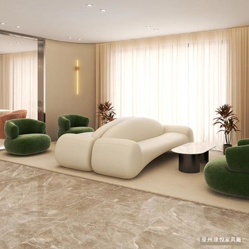 【台灣公司 可打統編】簡約輕奢小戶型弧形休閑沙發組合 現代美容酒店接待羊羔絨沙發椅 可開發票 全館六折 工廠現貨直銷 新品特價 c9111