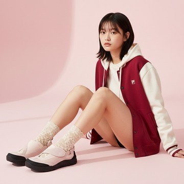 FILA MELVIS MJ 中性瑪莉珍運動鞋-粉 4-C607Z-650