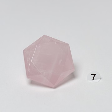 粉鑽錢｜粉水晶 鑽石造型 桃花 人緣 戀愛 天然水晶 空間擺件 風水擺件 隨身攜帶 專屬配對 已鑑定  4BA09-07