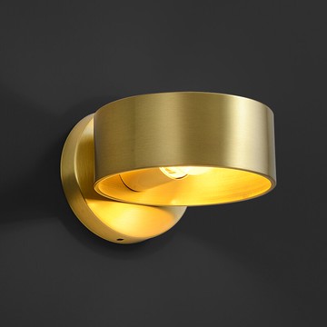 意式極簡輕奢臥后現代室床頭壁燈北歐走廊過道客廳背景墻全銅壁燈