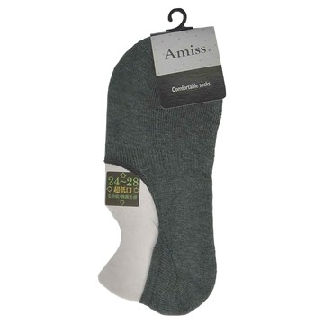 Amiss 機能感 加大厚底隱形襪  24-28cm  灰色