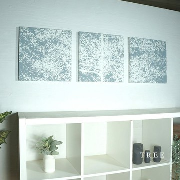 靜謐樹木 布藝掛畫 3 件組 北歐風 bluegray