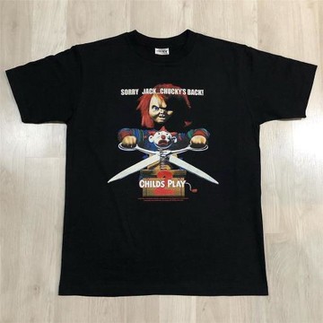 Child's Play鬼娃回魂恰吉暗黑喪系vintage復古短袖街頭潮流T恤男