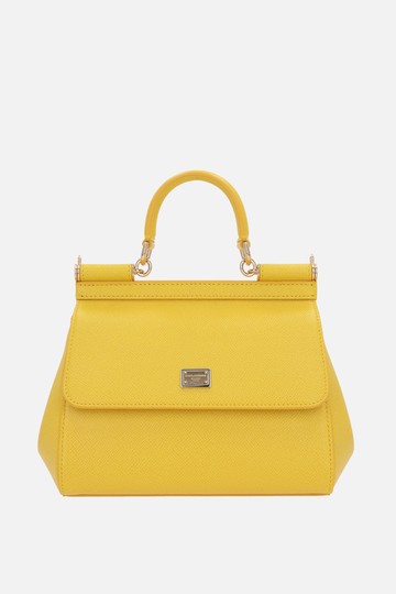 DOLCE & GABBANA Sicily medium top handle bag in Dauphine leather Woman