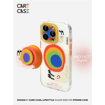 CARECASE  彩虹蝸牛磁吸防摔手機殼原創 小眾個性 適用于蘋果iPhone17 16 15 14 13 ProMax ins風magsafe充電
