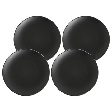 班傑明霧面粉彩甜點咖啡盤  4個  1號(13 x 1cm)  黑色