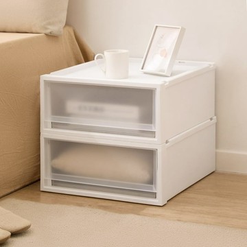 Fits 45寬組合式單層抽屜箱(霧透窗)-高20CM-3入 單一規格