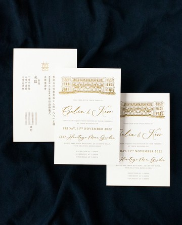 【客製化】手繪建築喜帖套裝