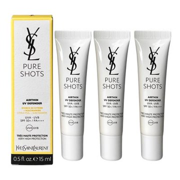 YSL 聖羅蘭 極效活萃輕盈UV防曬凝露SPF 50+/PA++++ 15ml 旅行小樣x3入組