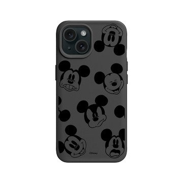 iPhone 15 SolidX 黑 - 迪士尼-米奇 Mickey - 黑標款-米奇的有趣表情