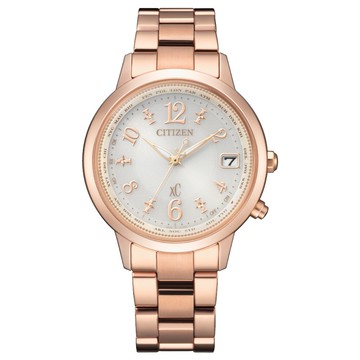 送禮首選★CITIZEN XC 女代言人風采電波光動能鈦金屬腕錶CB1107-58A  附提袋【全館滿額折價★APP下單點數4倍送】線上購買享_實體門市同步服務