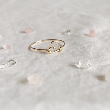 【I heart you】14kgf 包金 愛心 繞線戒指