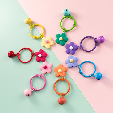 INS花吊墜鑰匙扣掛件創意個性鎖匙圈環汽車鏈可愛女包包書包掛飾