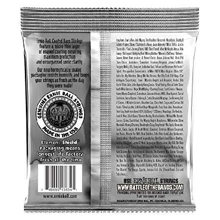 PACK Ernie Ball 3834 Coated Super Slinky BASS Guitar Strings 45-100