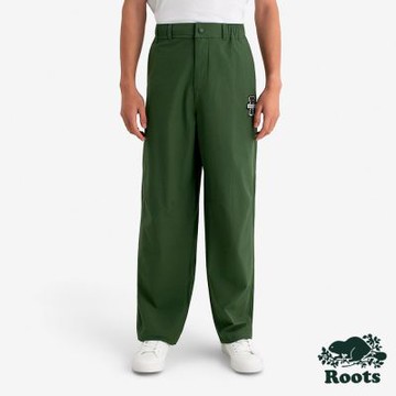 Roots男裝-ROOTS HERITAGE WOVEN 長褲-苔癬綠