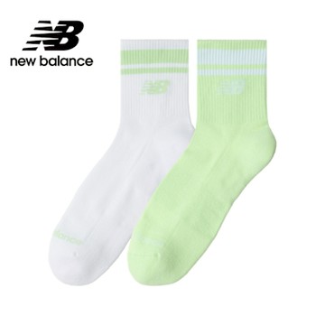 【New Balance】短襪二入組_中性_白/淺綠_LAS51212AS3