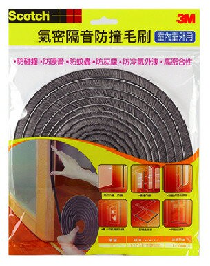 3M  5501 毛刷型氣密隔音防撞毛刷/包【APP滿額下單4%點數(單一帳號最高1500點)】5/31止