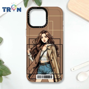 TRON IPHONE 16 PRO MAX 雜誌風女孩 防摔 MAGSAFE 磁吸 太空載具殼 透黑 手機殼