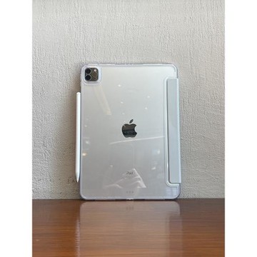 適用蘋果2024ipadpro保護殼air6一體式無筆槽10代10.9亞克力12.9透明防彎9.7防摔平板10.2磁吸分離3三折mini5