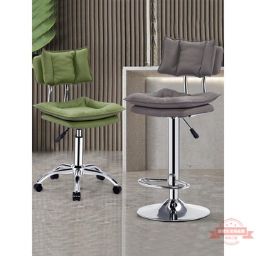 吧臺椅旋轉升降酒吧前臺椅子靠背家用高腳凳圓凳子美容美甲凳轉椅