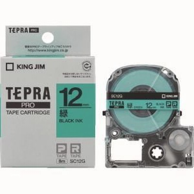 【メール便選択可】キングジム SC12G テプラ PROテープ カラーラベル