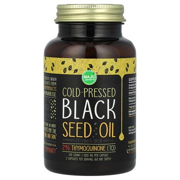 Maju Superfoods, 有機黑籽油，1000 毫克，120 粒（每粒軟膠囊 500 毫克）