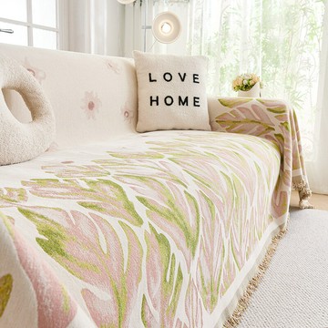 四季通用雪尼爾花朵沙發巾現代簡約2025新款一片式全包沙發蓋布巾