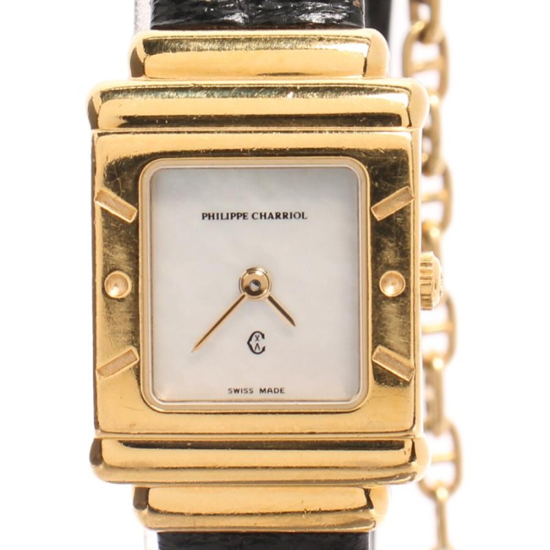 腕時計 サントロペ スクエア 7007902 クオーツ シェル レディース PHILIPPE CHARRIOL 中古 | LINEショッピング