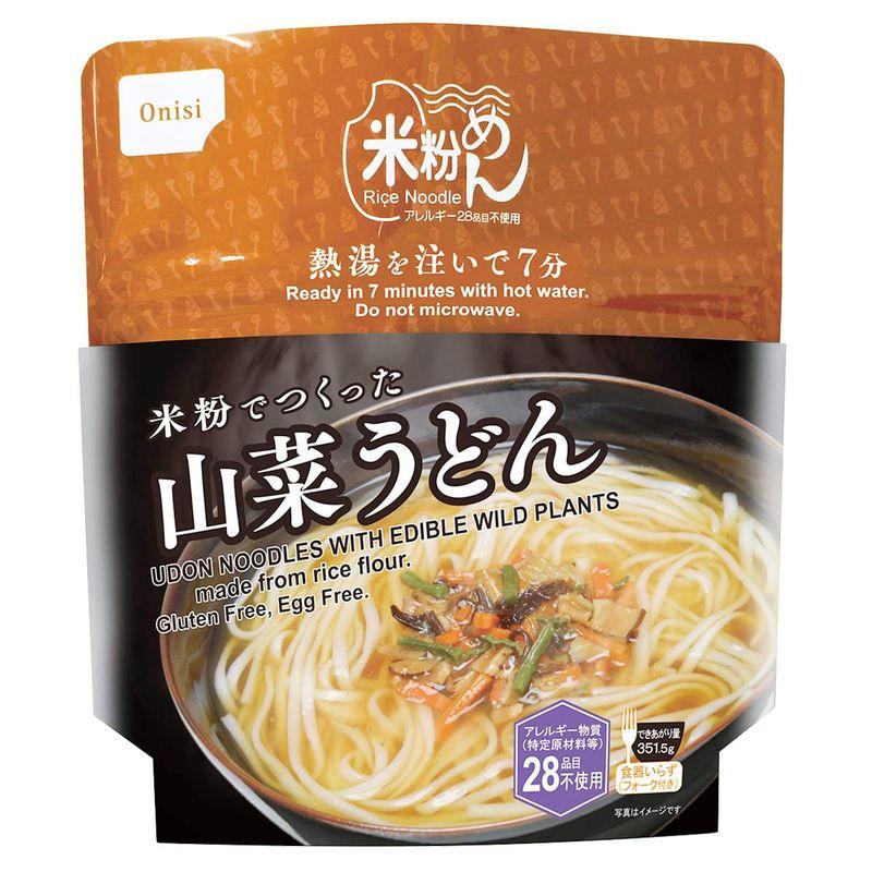 尾西食品 米粉で作った山菜うどん 30袋 (めん60g 調味粉末 かやく フォーク) ×30 うどん 沖縄・離島 お届け不可