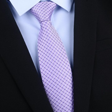 8厘米 桑蠶絲領帶 紫色領帶男襯衣百搭西服正裝襯衫領帶結婚新郎