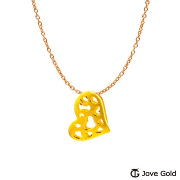 Jove Gold漾金飾 心有所屬黃金墜子 送項鍊