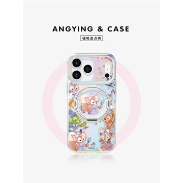ANGYING × 星黛露適用iphone17promax手機殼新款蘋果16磁吸迪士尼15保護套14支點殼高級感13帶支架旋轉por女