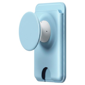 SINJIMORU M系列 彈出式握把卡片錢包手機殼  藍色  1個