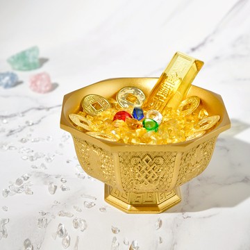 【命運好好玩】湯鎮瑋-八吉祥黃銅聚寶金飯碗