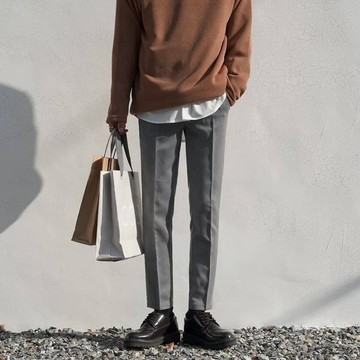 【20ss_select】韓款 韓國 西裝 西裝褲 褲子 長褲 直筒版型 防皺布料 彈性布料